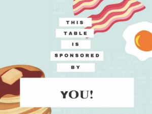 Pancake Breakfast Family Table Sponsorship