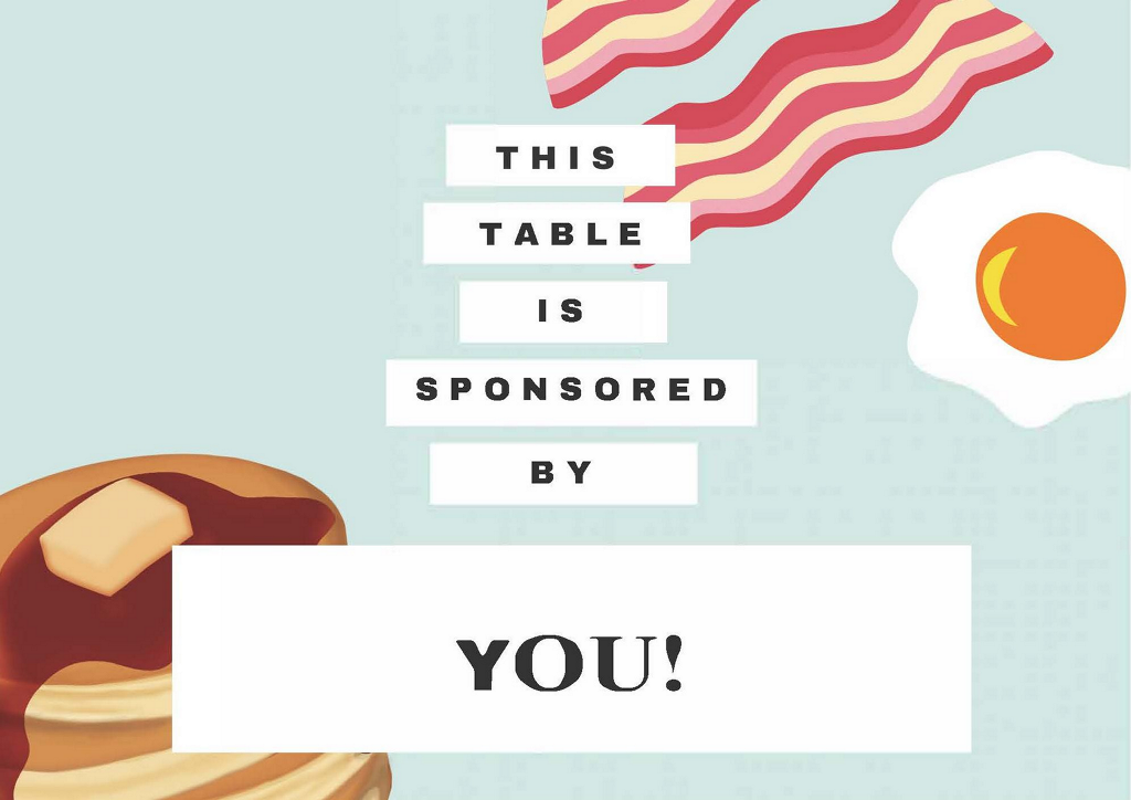 Pancake Breakfast Family Table Sponsorship